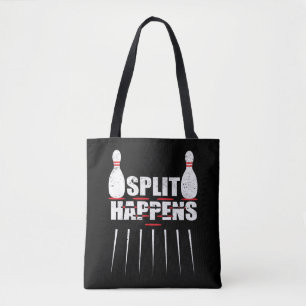 Split Happens Funny Bowling Team Bowler Button Tasche