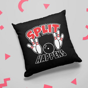 Split Happens Lustiges Bowling Kissen