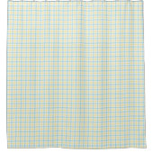 Split image showing a pastel plaid shower curtain duschvorhang (Vorderseite)