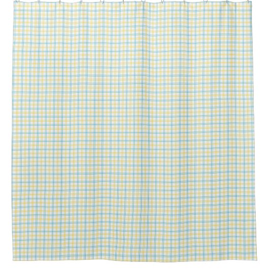 Split image showing a pastel plaid shower curtain duschvorhang (Vorderseite)