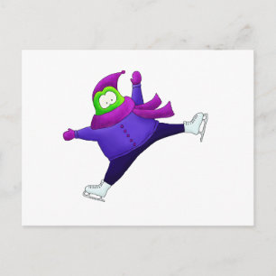 Split Jump Skaten Frog Postkarte