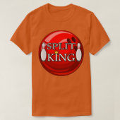 Split King Bowling Ball Bowling Bowling T T-Shirt (Design vorne)
