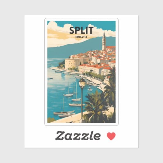 Split Kroatien Aufkleber (Blatt)