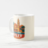 Split Kroatien Bunter Becher Kaffeetasse (Vorderseite Links)