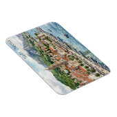 Split Kroatien Dalmatien Balkan Aquarell Kunst Ans Magnet (Rechte Seite)