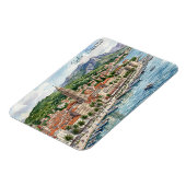 Split Kroatien Dalmatien Balkan Aquarell Kunst Ans Magnet (Linke Seite)
