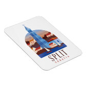 Split Kroatien Dalmatien Vintag Magnet (Rechte Seite)