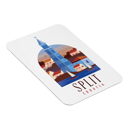 Split Kroatien Dalmatien Vintag Magnet (Rechte Seite)