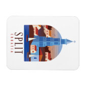 Split Kroatien Dalmatien Vintag Magnet (Horizontal)