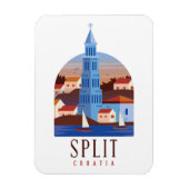Split Kroatien Dalmatien Vintag Magnet (Vertikal)