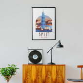 Split Kroatien Dalmatien Vintag Poster
