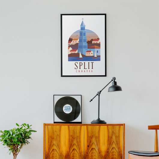 Split Kroatien Dalmatien Vintag Poster