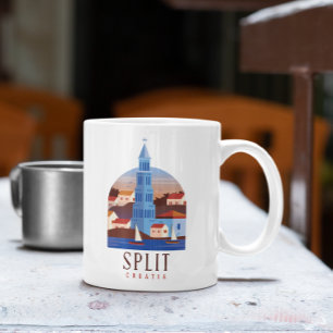 Split Kroatien Dalmatien Vintage Kaffeetasse