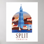 Split Kroatien Dalmatien Vintage Poster (Vorne)