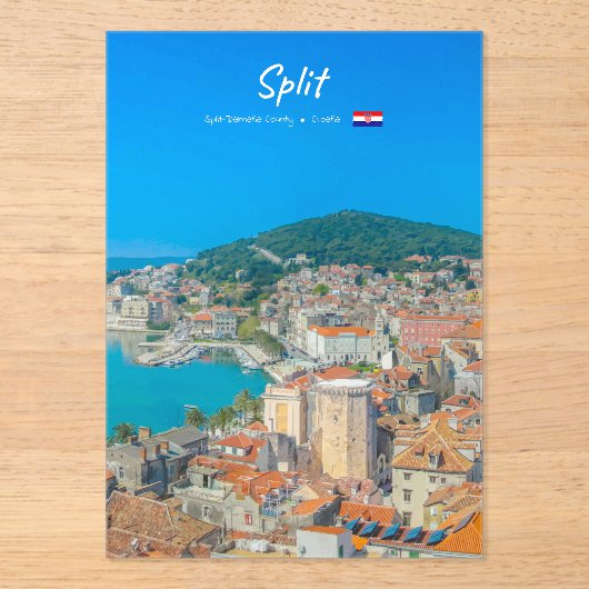 Split, Kroatien - Küstenstadt Acryleinladungen (Vorderseite)
