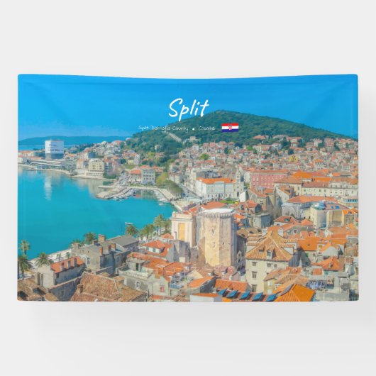 Split, Kroatien - Küstenstadt Banner (Horizontal)