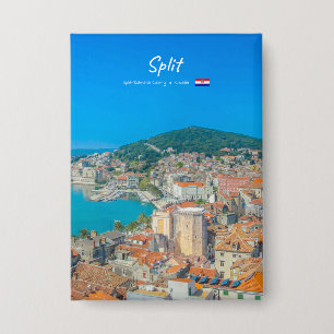 Split, Kroatien - Küstenstadt Button