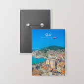 Split, Kroatien - Küstenstadt Button (Vorderseite/Rückseite)