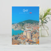 Split, Kroatien - Küstenstadt Einladung (Stehend Vorderseite)