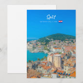 Split, Kroatien - Küstenstadt Einladung (Vorne/Hinten)