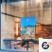 Split, Kroatien - Küstenstadt Fensteraufkleber (Café-Fenster)