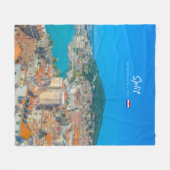 Split, Kroatien - Küstenstadt Fleecedecke (Vorderseite (Horizontal))