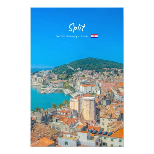 Split, Kroatien - Küstenstadt Fotodruck (Vorne)