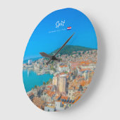 Split, Kroatien - Küstenstadt Große Wanduhr (Winkel)