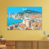 Split, Kroatien - Küstenstadt Leinwanddruck (Insitu (Wohnzimmer))