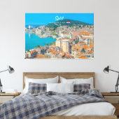 Split, Kroatien - Küstenstadt Leinwanddruck (Insitu (Schlafzimmer))