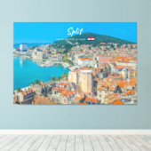 Split, Kroatien - Küstenstadt Leinwanddruck (Insitu (Holzboden))