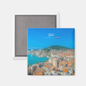 Split, Kroatien - Küstenstadt Magnet (Vorderseite/Rückseite)