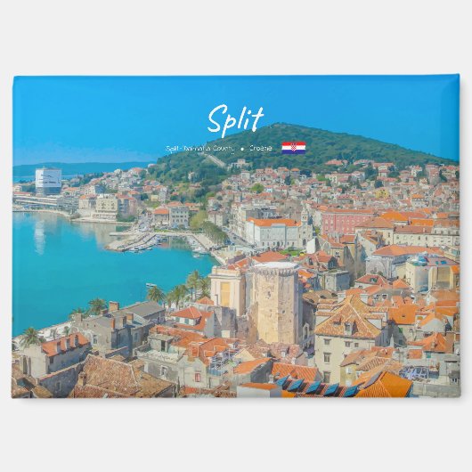 Split, Kroatien - Küstenstadt Magnet (Vorderseite)