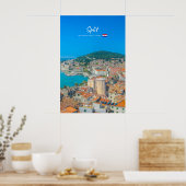 Split, Kroatien - Küstenstadt Poster (Küche)