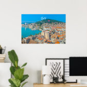Split, Kroatien - Küstenstadt Poster (Heimbüro)