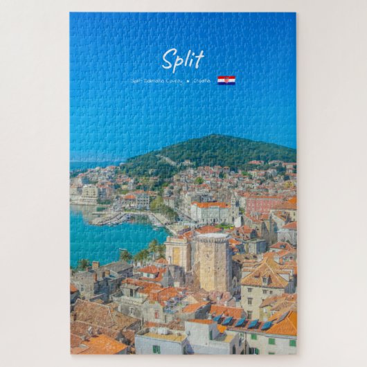 Split, Kroatien - Küstenstadt Puzzle (Vertikal)