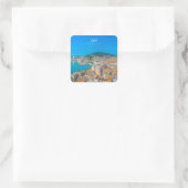 Split, Kroatien - Küstenstadt Quadratischer Aufkleber (Tasche)