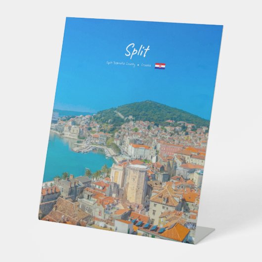 Split, Kroatien - Küstenstadt Sockelschild (Vorderseite)