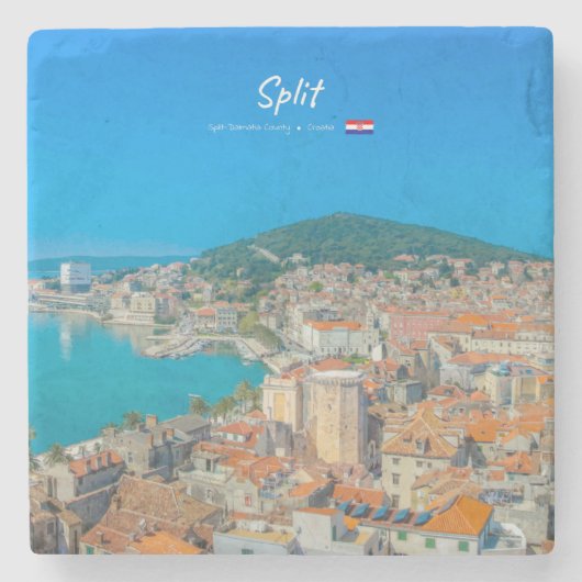 Split, Kroatien - Küstenstadt Steinuntersetzer (Vorderseite)