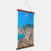 Split, Kroatien - Küstenstadt Wandteppich Mit Holzrahmen (Gewinkelt)