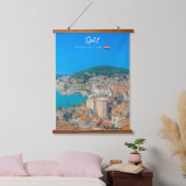 Split, Kroatien - Küstenstadt Wandteppich Mit Holzrahmen (Schlafzimmer)