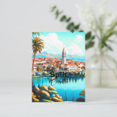 Split Kroatien Reise Postkarte, Split Reise Kunst, Postkarte (Stehend Vorderseite)