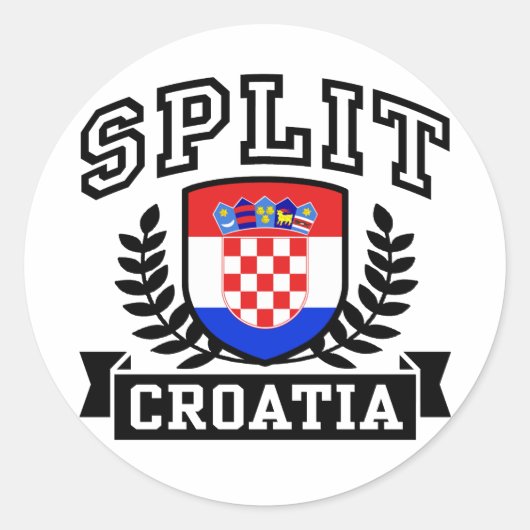 Split Kroatien Runder Aufkleber (Vorderseite)