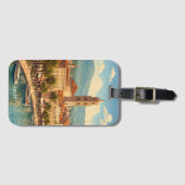 Split Kroatien Vintage Adriatische Küste Gepäckanhänger (Vorderseite (Horizontal))