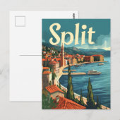 Split Kroatien Vintage Postkarte (Vorne/Hinten)