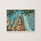 Split Kroatien Vintage Reise Puzzle (Horizontal)