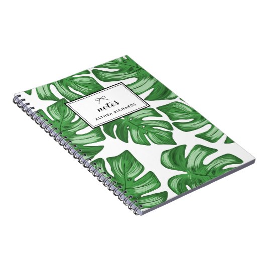 Split Leaf Philodendron Tropical Custom Notebook Notizblock (Rechte Seite)