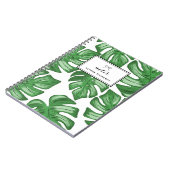 Split Leaf Philodendron Tropical Custom Notebook Notizblock (Linke Seite)