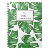 Split Leaf Philodendron Tropical Custom Notebook Notizblock (Vorderseite)