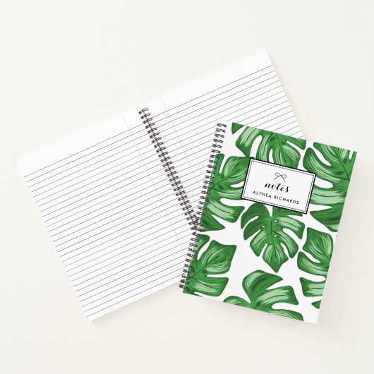 Split Leaf Philodendron Tropical Notebook Notizblock (Innenseite)